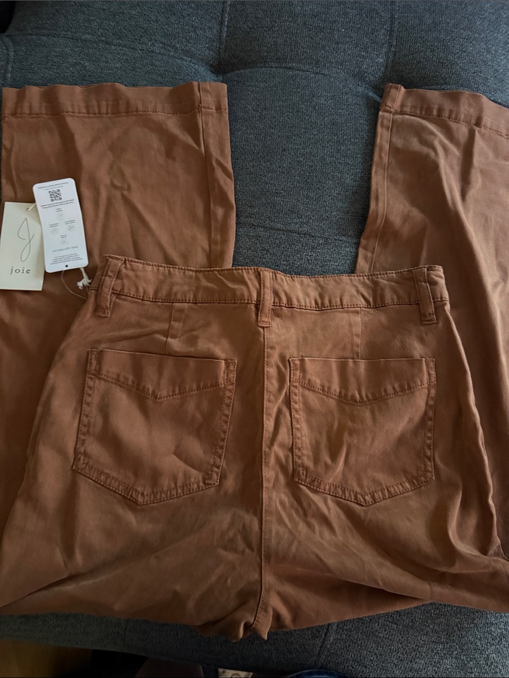 Joie Wide-Leg Tencel Pants - Brown - Picture 3 of 7